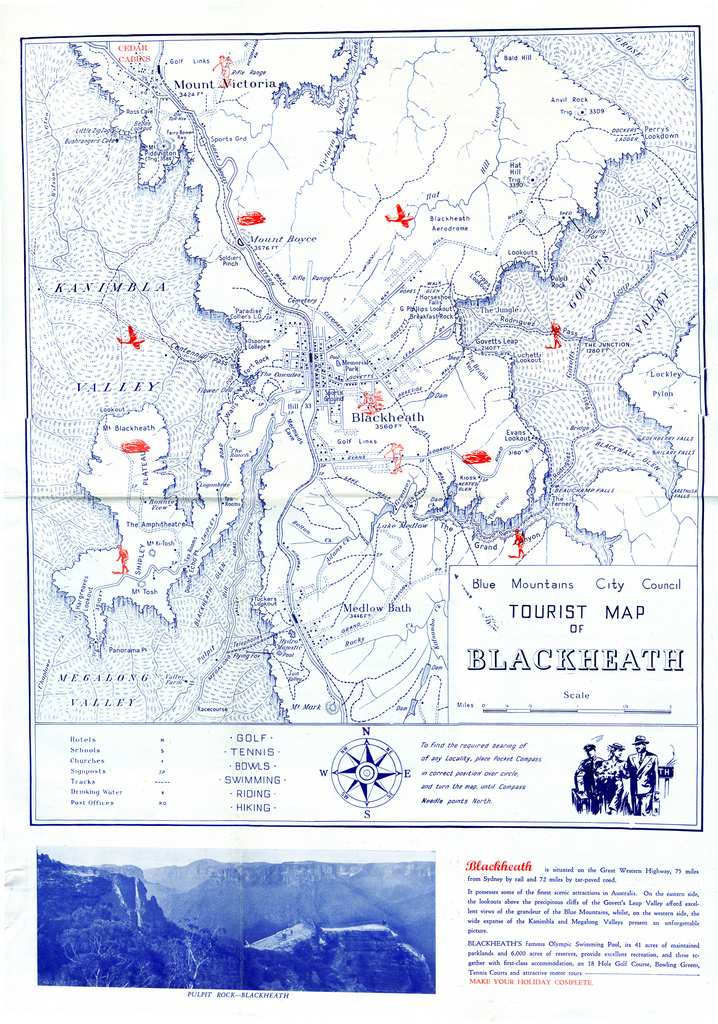 Tourist Map of Blackheath, c1950 (verso) | by Blue Mountains Local Studies